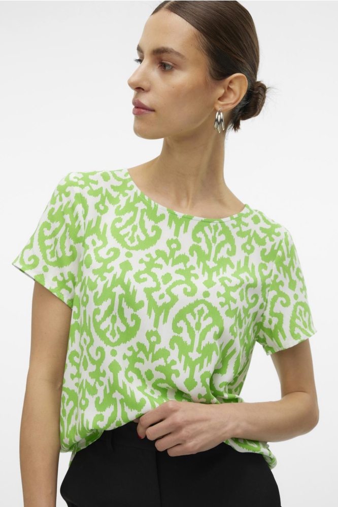 VMEASY JOY S/S TOP WVN GA 10297345 CLASSIC GREEN/KYLIE